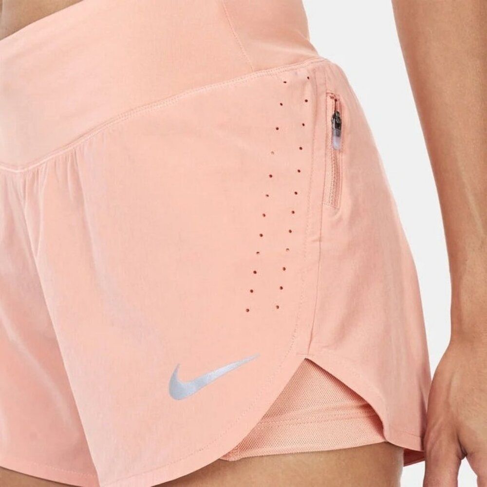 NIKE Flex Eclipse Running Dri Fit Shorts XS 5” Brief Lined CZ9568 Light Pink Foa
